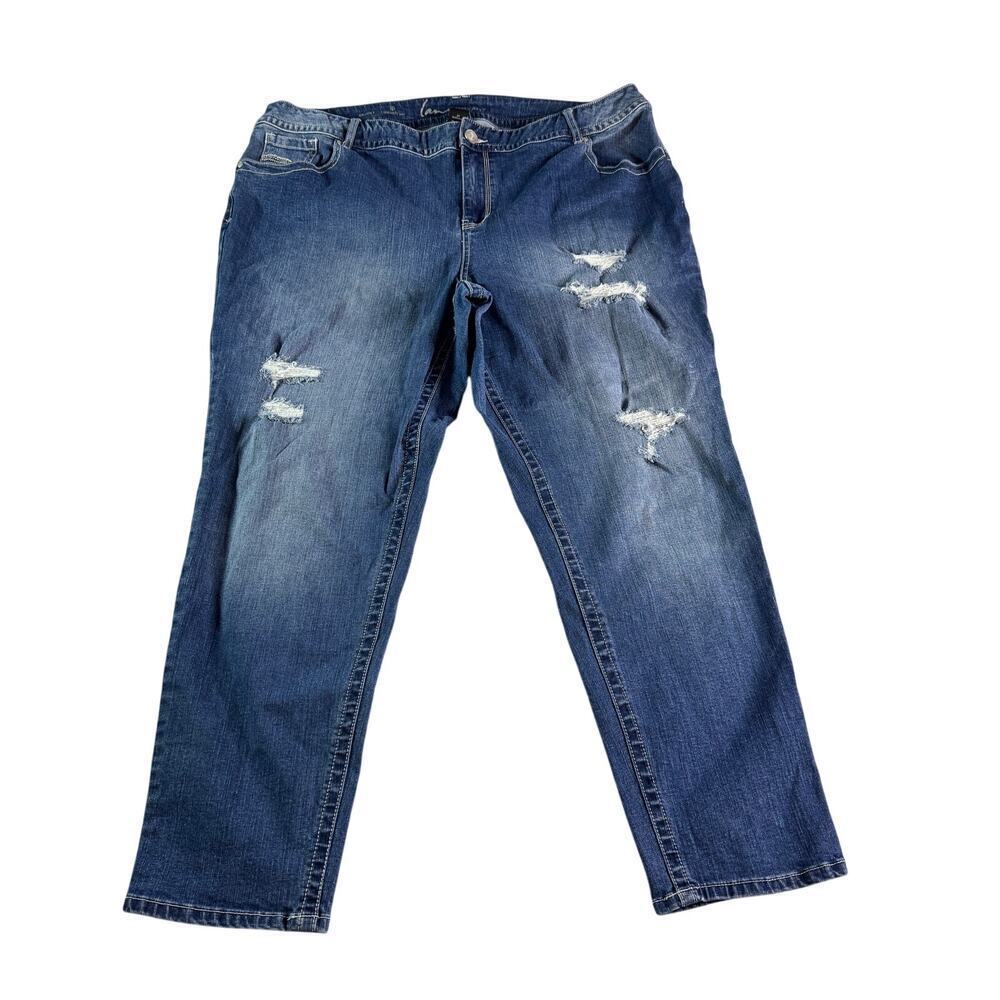 Lane Bryant Plus Size Women's 24 Average Skinny Genius Fit Blue Jeans Denim